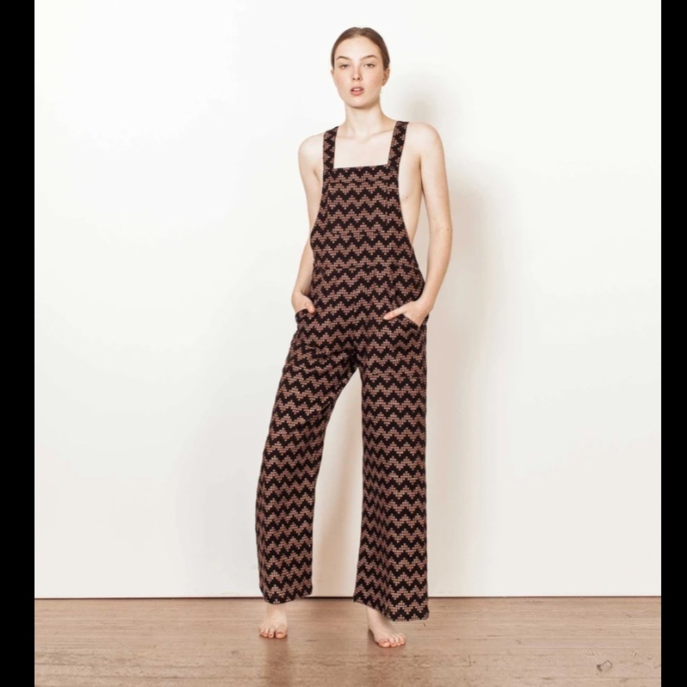 Ace & Jig Milo overalls - black herringbone